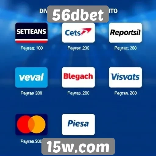 Métodos de pagamento diversificados no 56dbet